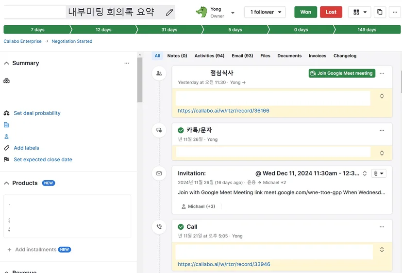 callabo-pipedrive-sales-history