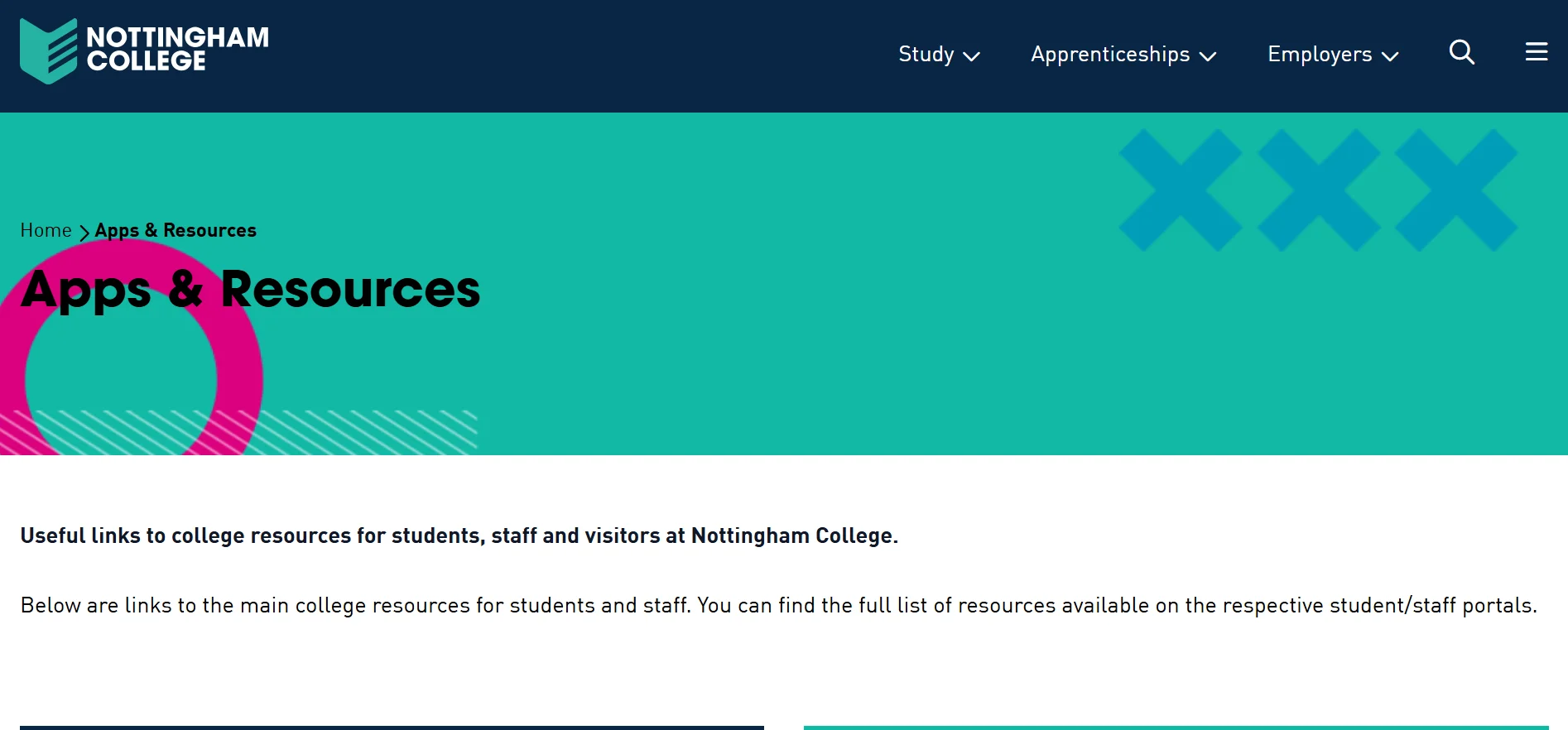 Nottingham College: Apps and Resources&nbsp;