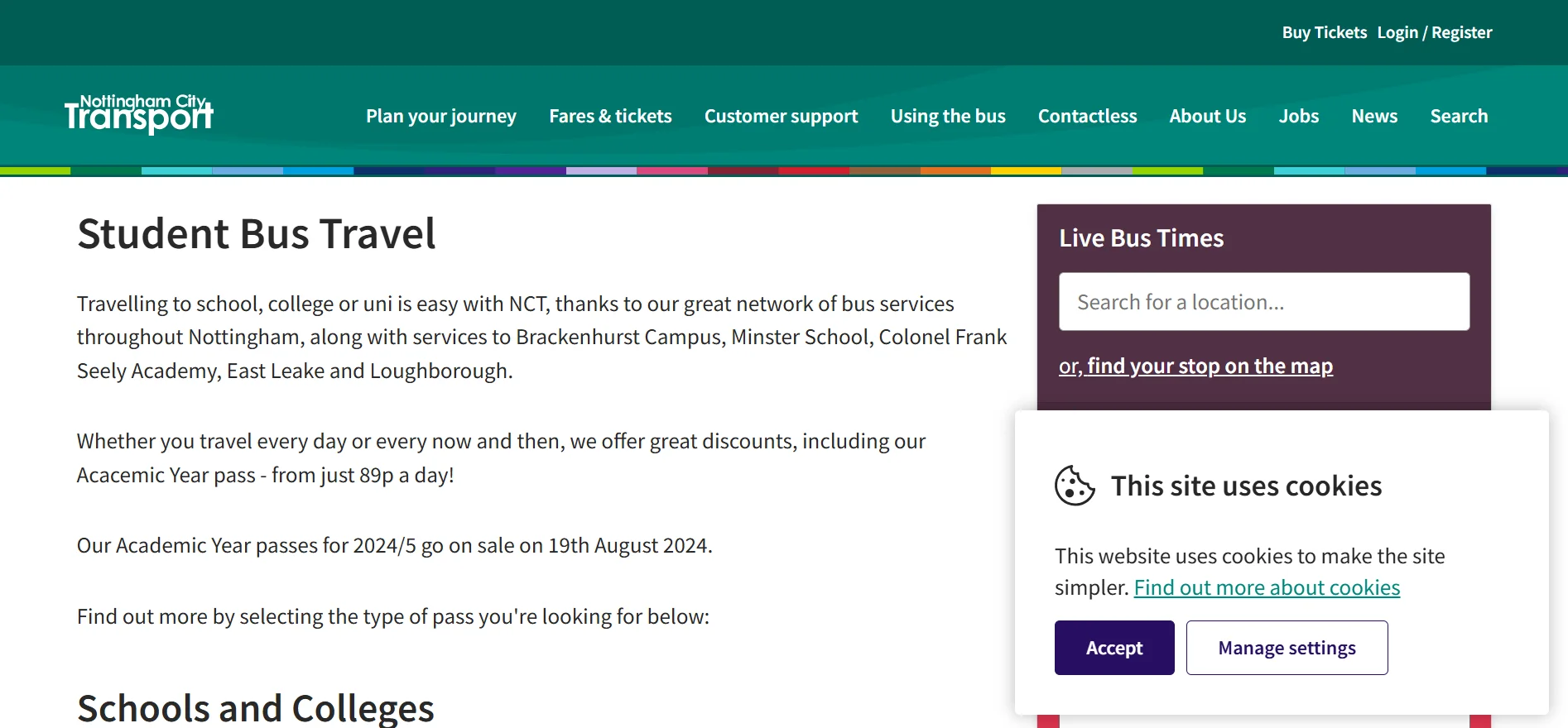 Nottingham City Transport (NCTX): Student Services&nbsp;