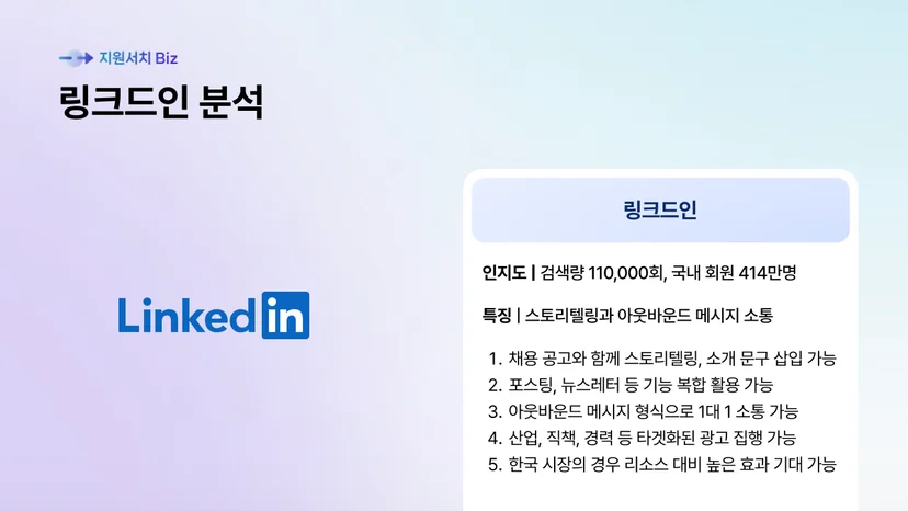 링크드인 채용 특징