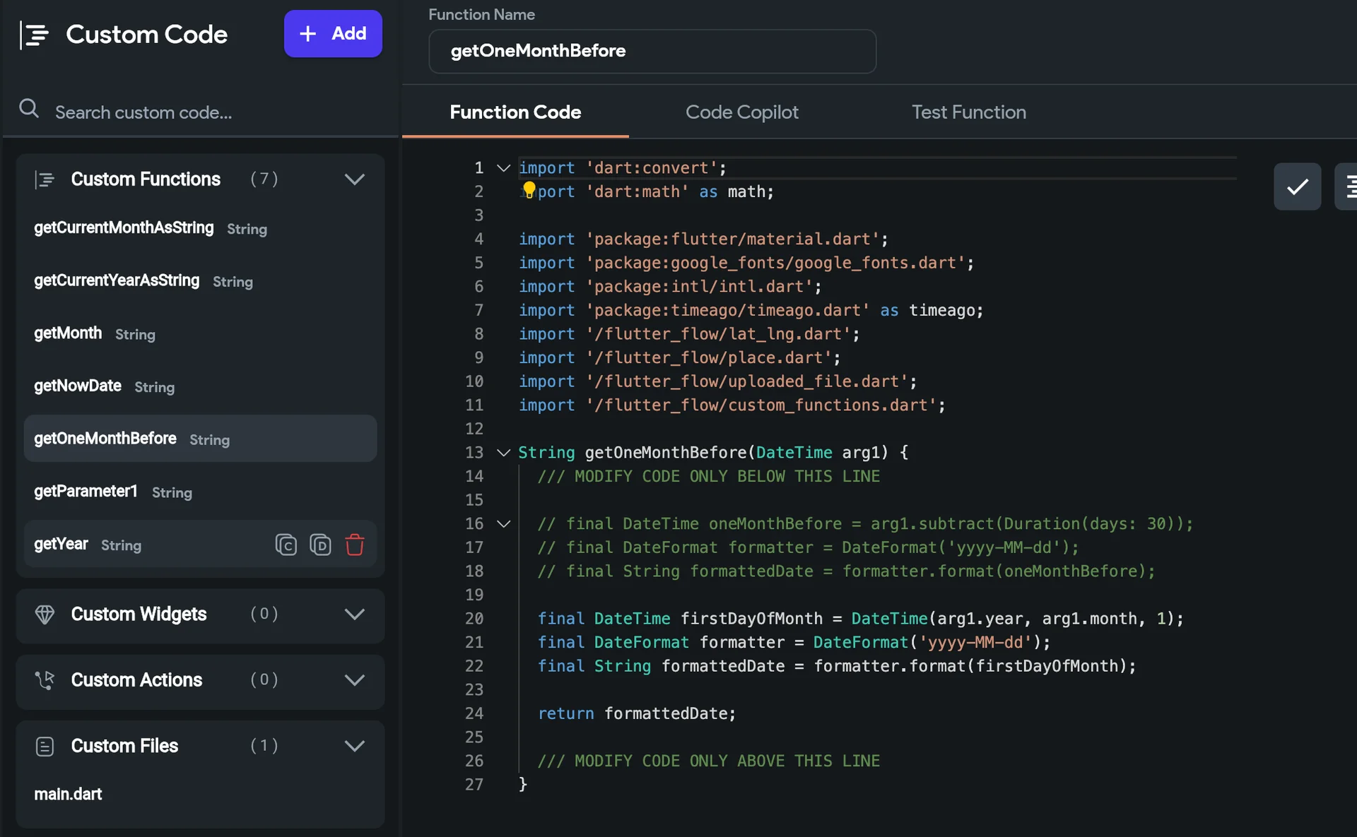 Flutterflow Custom Function