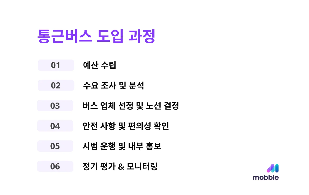통근버스 도입 시 고려해야 할 5가지 핵심 포인트, 운영 방식 결정