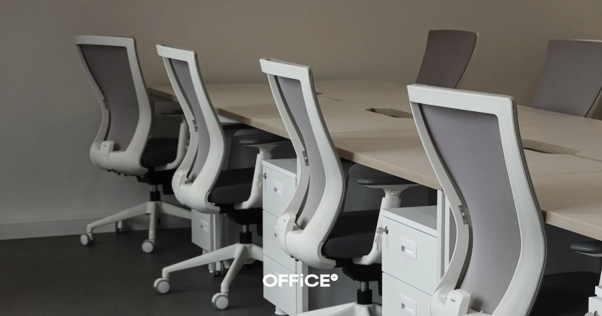 오피스B 사무실 책상 배치, 대향형 예시