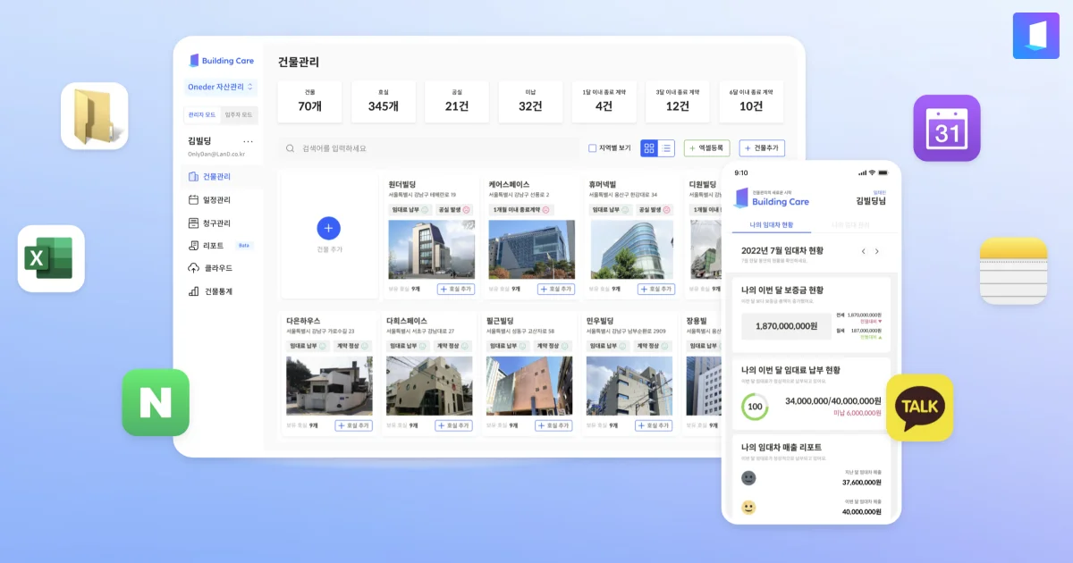 No.1 상업용 건물관리 소프트웨어, 빌딩케어