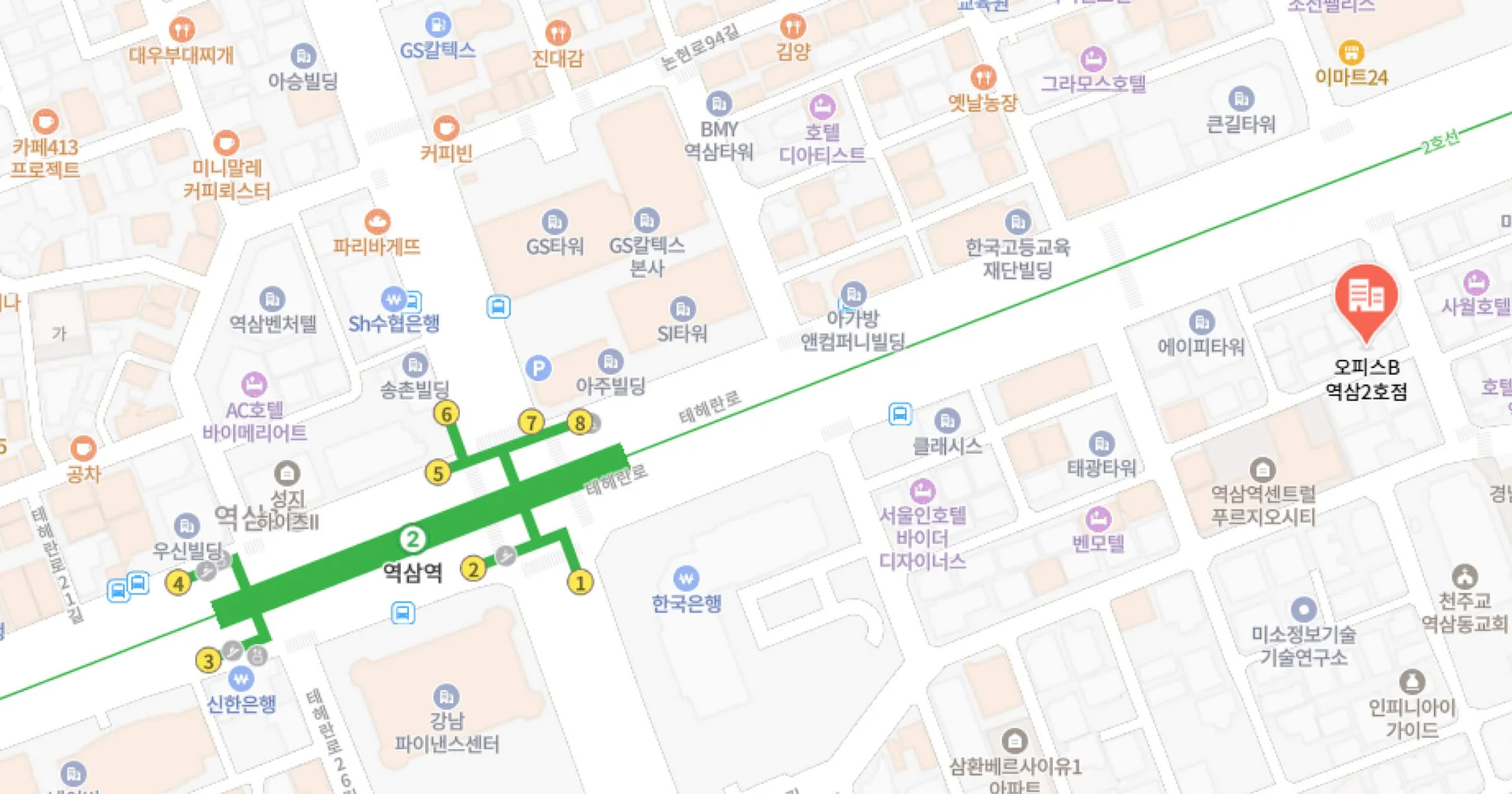 오피스B 역삼 2호점 위치