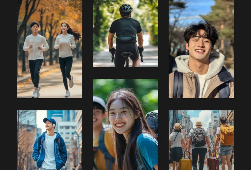 등산, 바이크, 자전거, 운동, 여행을 즐기는 분들이 지도 기록 앱을 통해 만족하는 모습
