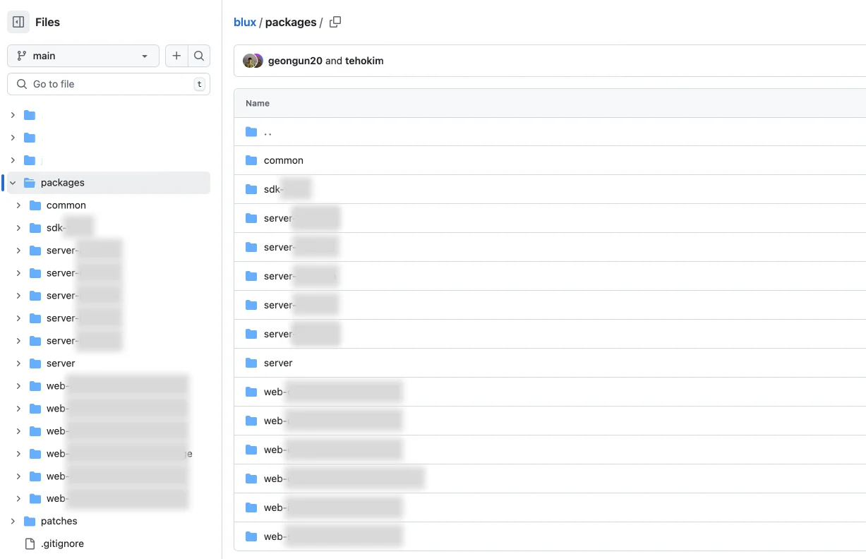 모노 레포 예시