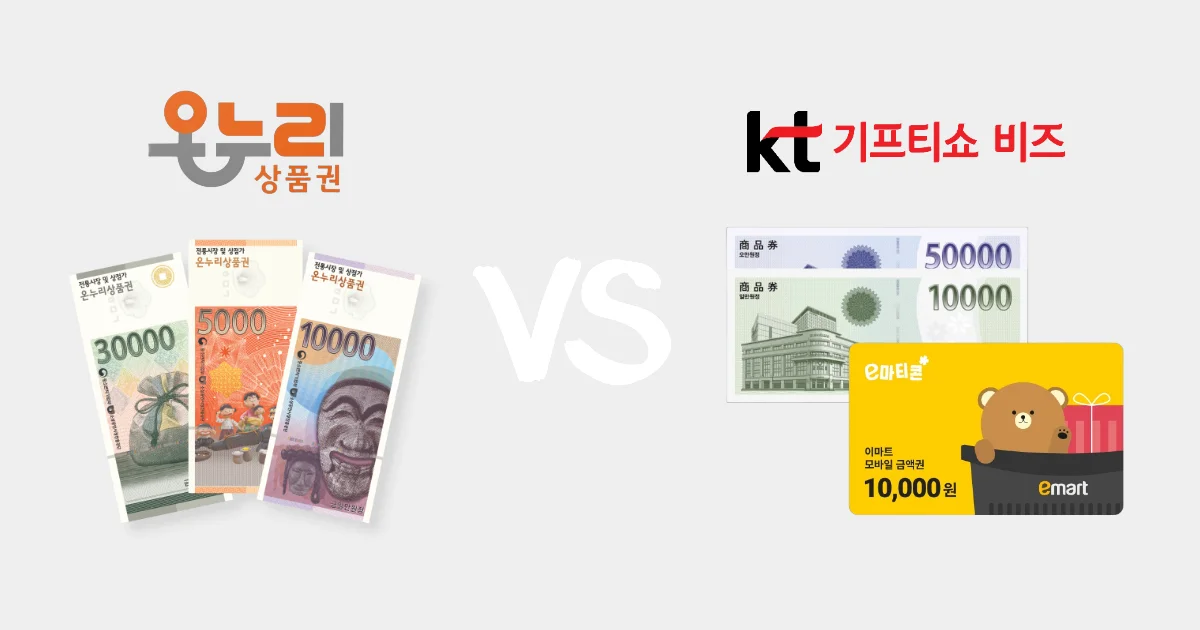 온누리상품권 대체방안 기프티쇼 비즈