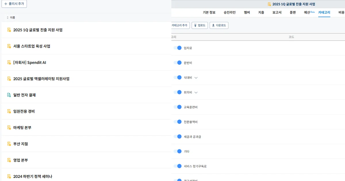 스팬딧 폴리시 기능