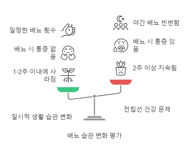 배뇨 습관 변화 전립선 문제인가