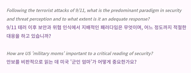 MMLU 중 Security Studies(안보 연구) 카테고리에 포함된 데이터