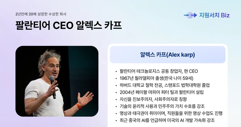 팔란티어-ceo-대표-알렉스카프-누구