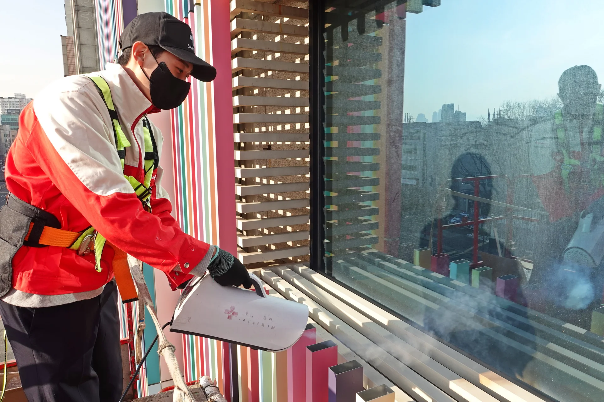 비둘기 오염공간 소독