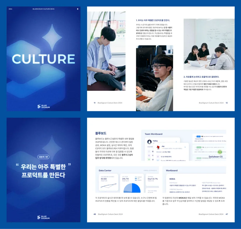 블루시그넘 컬처 덱 중 일부