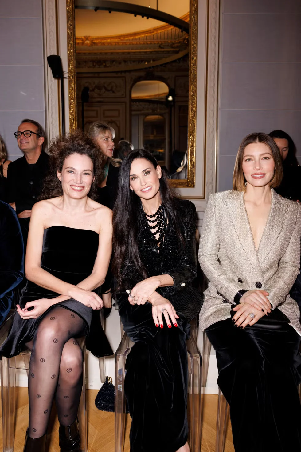 Demi Moore in Armani 20th Anniversary Paris Fashion Week 2025