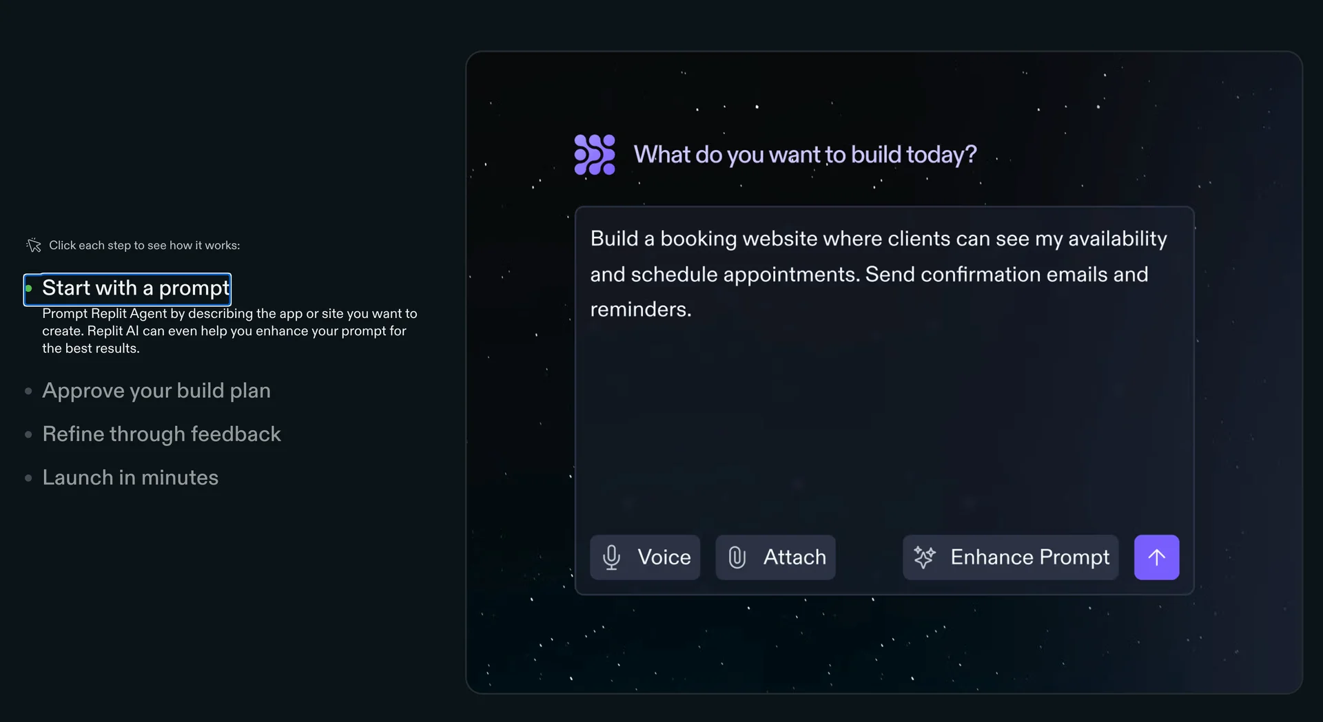 프롬프트로 시작하는 replit