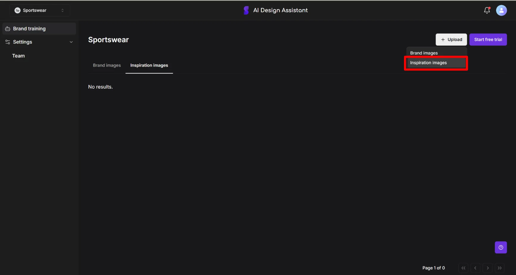 Upload Inspiration Images