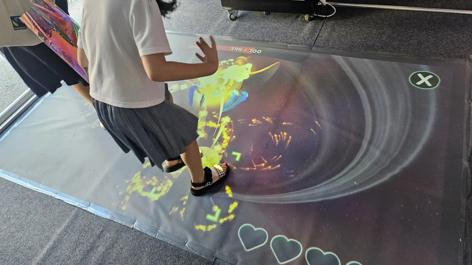 대전 0시 축제에서 즐기는 바닥 인터렉티브 게임