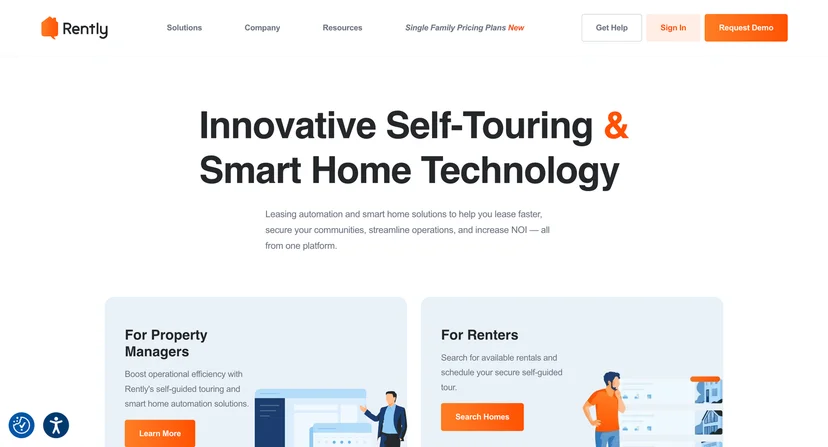 Rently Home Page