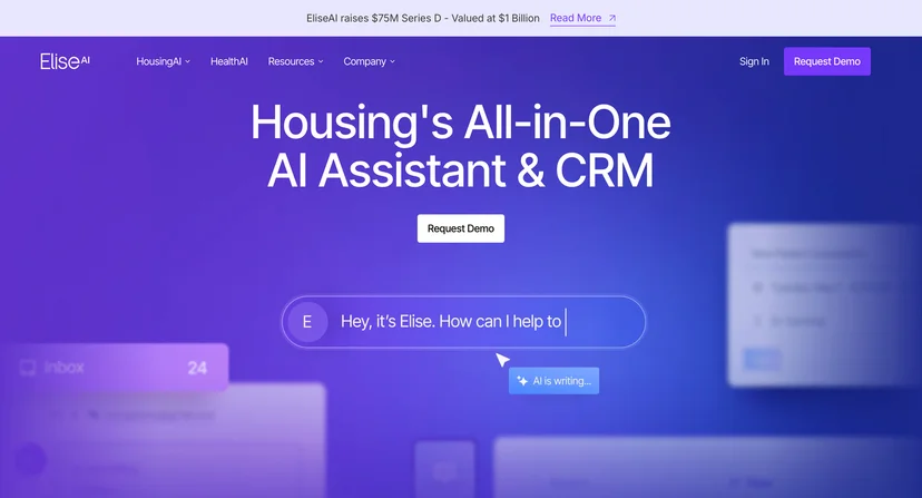 EliseAI Home Page