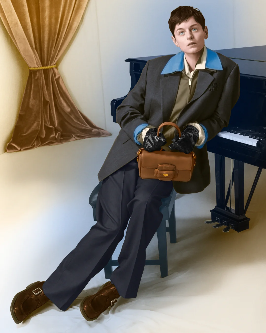 Image: Emma Corrin in Miu Miu