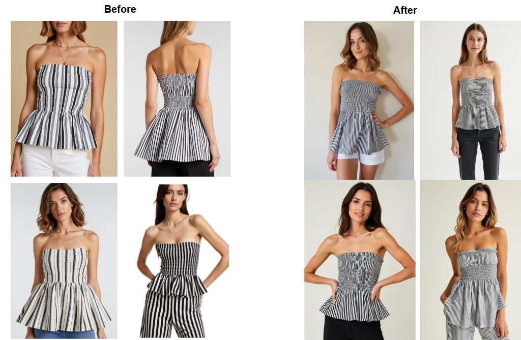 Strapless Peplum Top