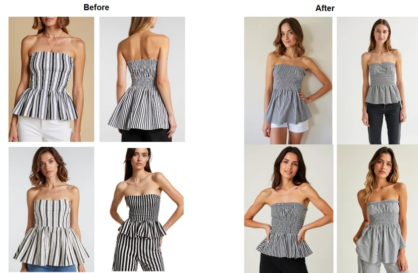 Strapless Peplum Top