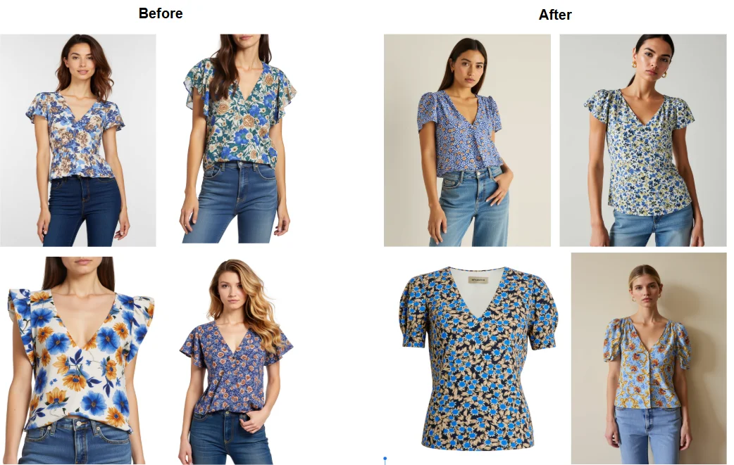 Floral Print V-Neck Blouse