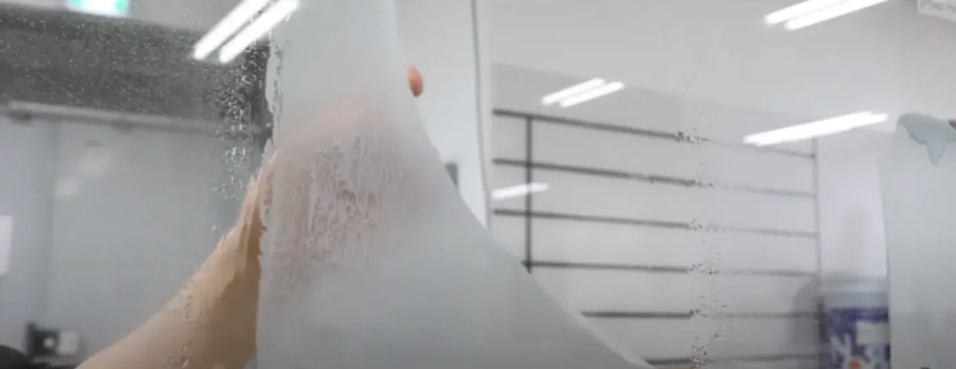 Easy to remove just by spraying water