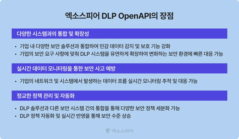 엑소스피어 DLP OpenAPI의 장점