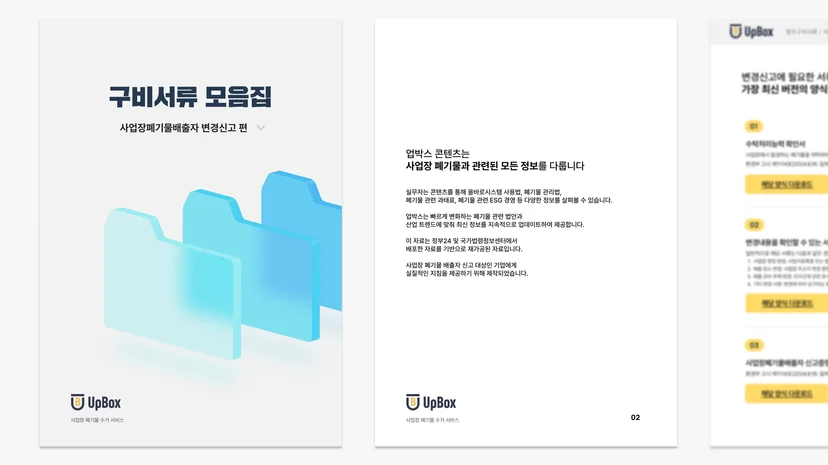 사업장폐기물배출자 변경신고 구비서류