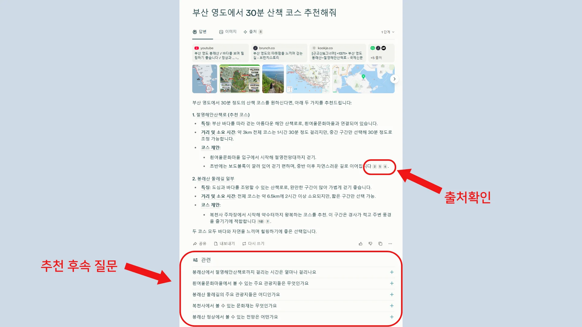 퍼플렉시티 첫 답변