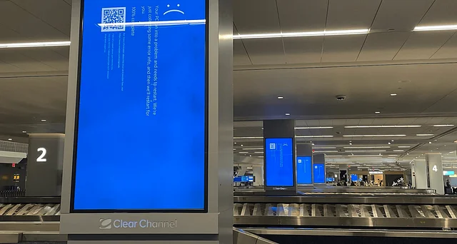 공항에서 발생한 Blue Screen