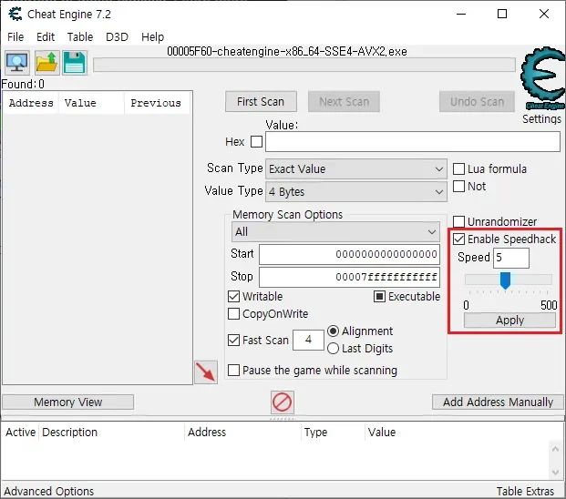 Cheat Engine Speedhack