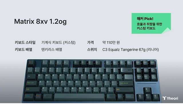 Matrix 8xv 1.2og 키보드