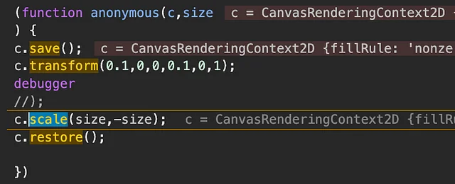 조작된 FontMatrix가 포함된 PDF를 렌더링하여 pre-compile된 함수가 실행된 모습