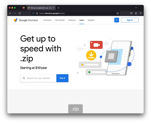 Google Domain 등록 페이지