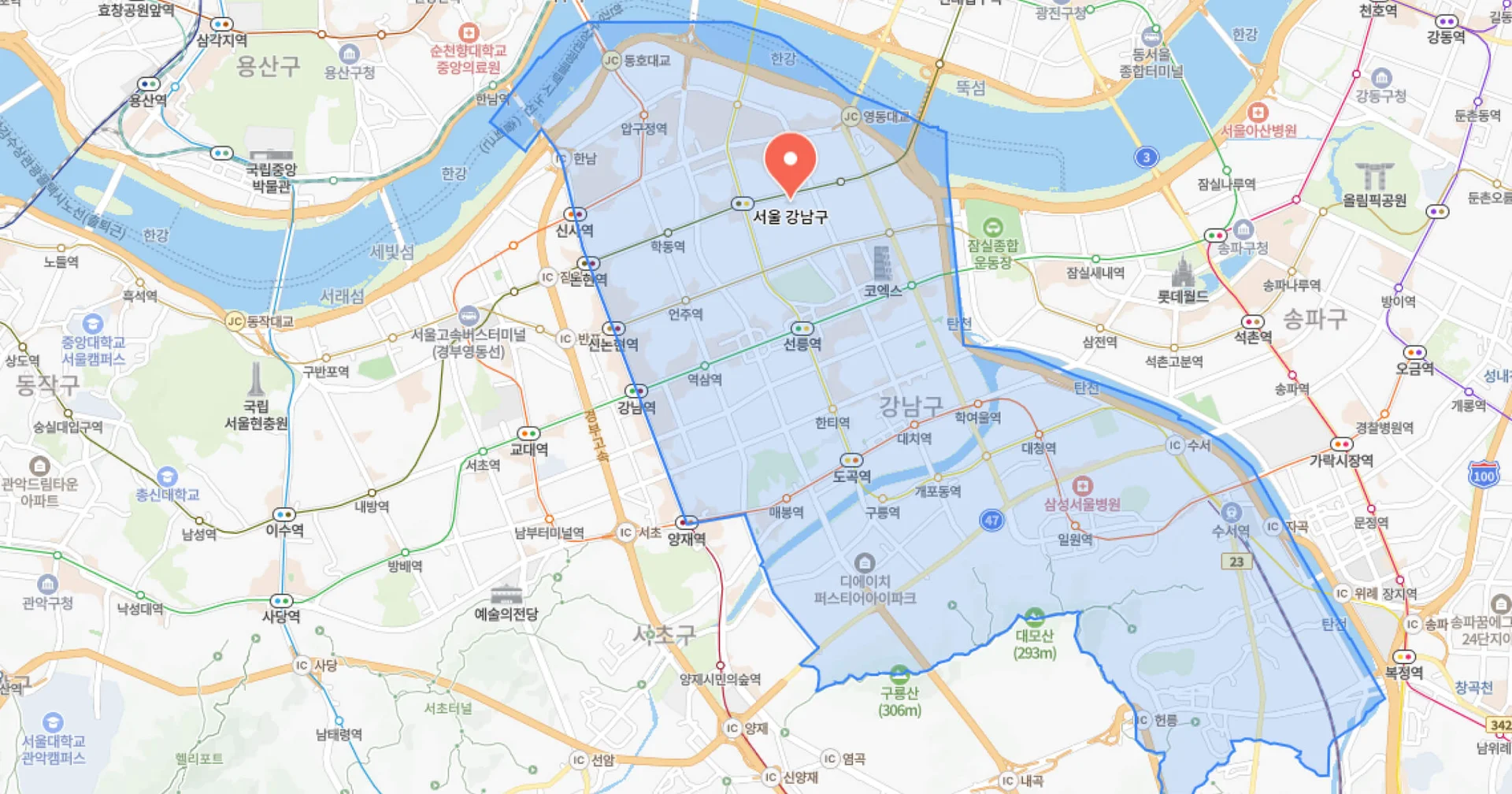 오피스B 강남구 지도