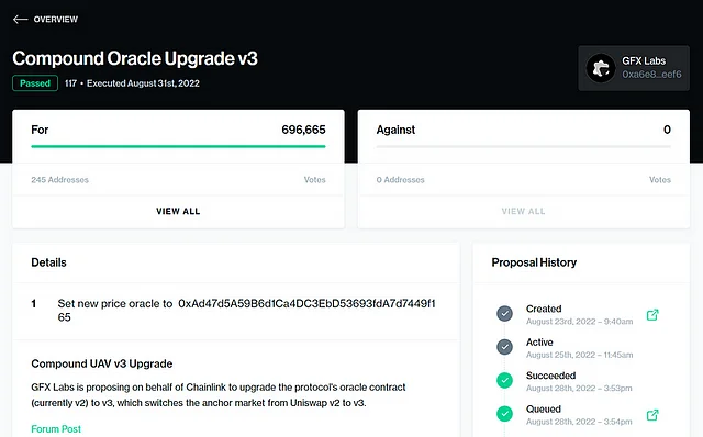 Compound Finance #117 제안