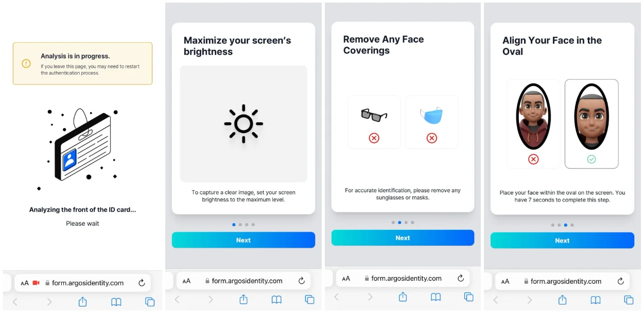online identity verification Process Image 2