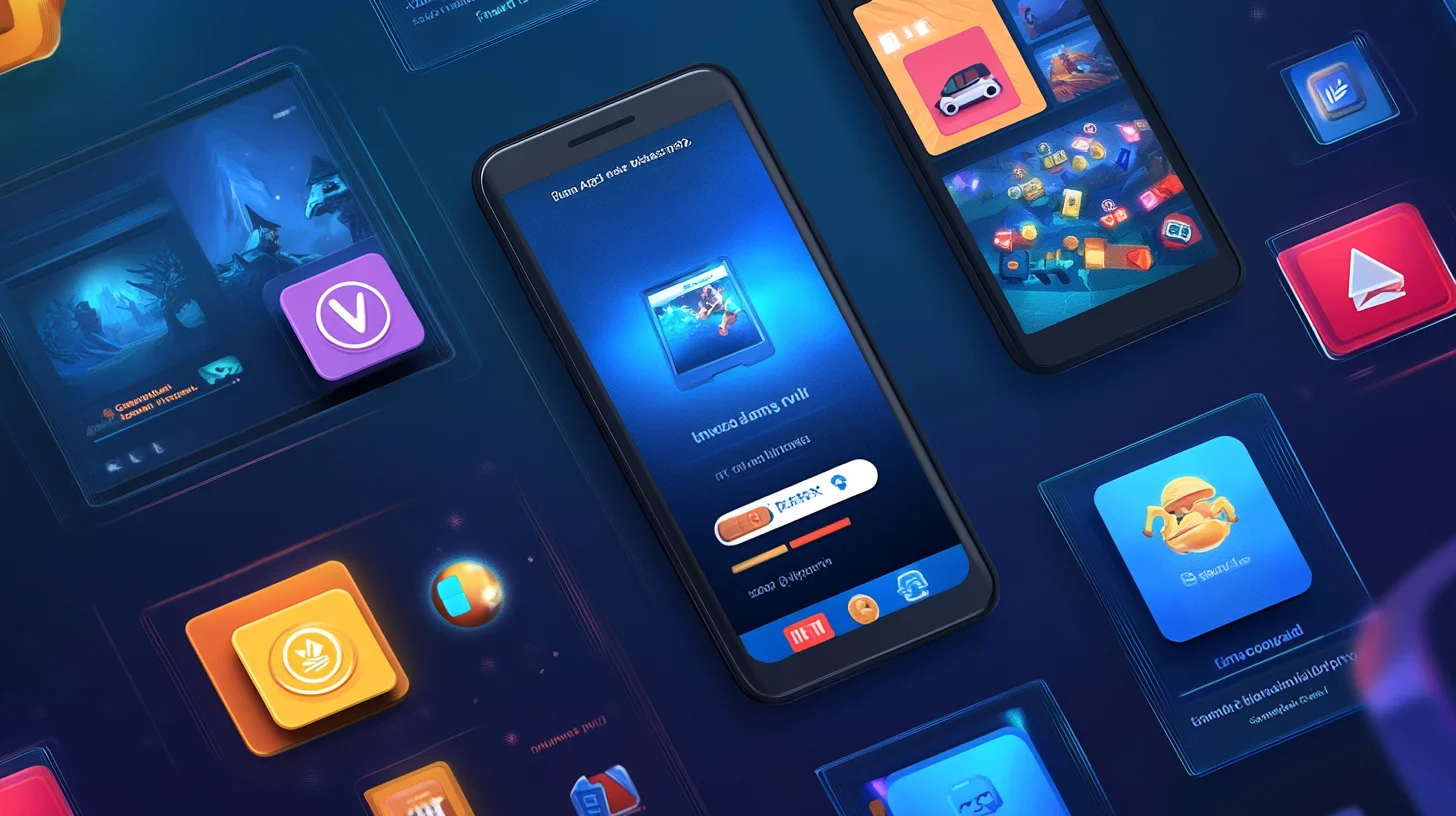 Images that describe the types of mobile games