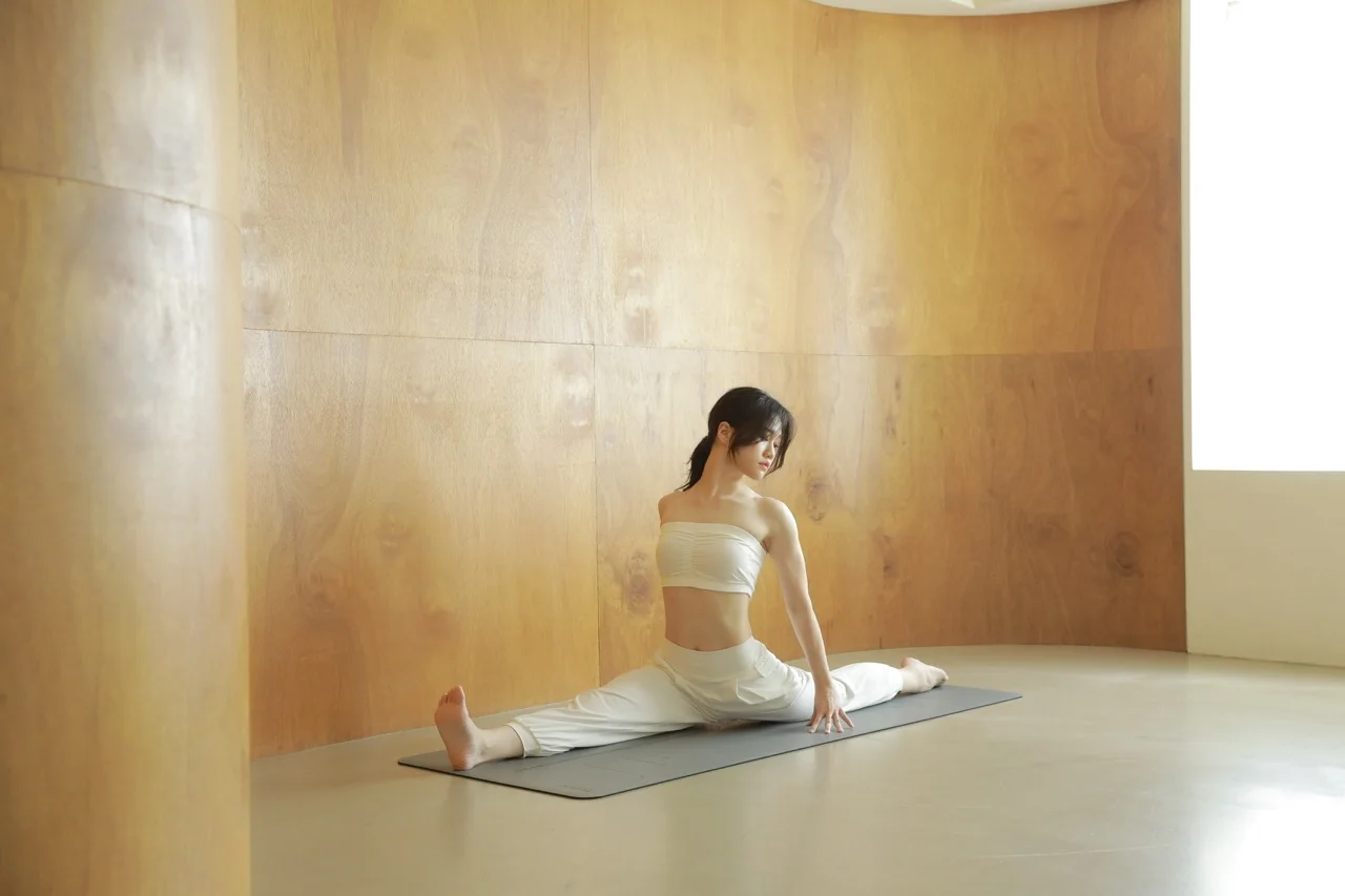 비슈누 요가 매트 천연고무 가이드라인 요가매트