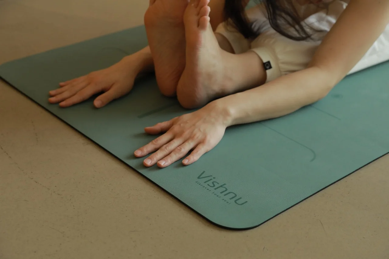 비슈누 요가 매트 천연고무 가이드라인 요가매트