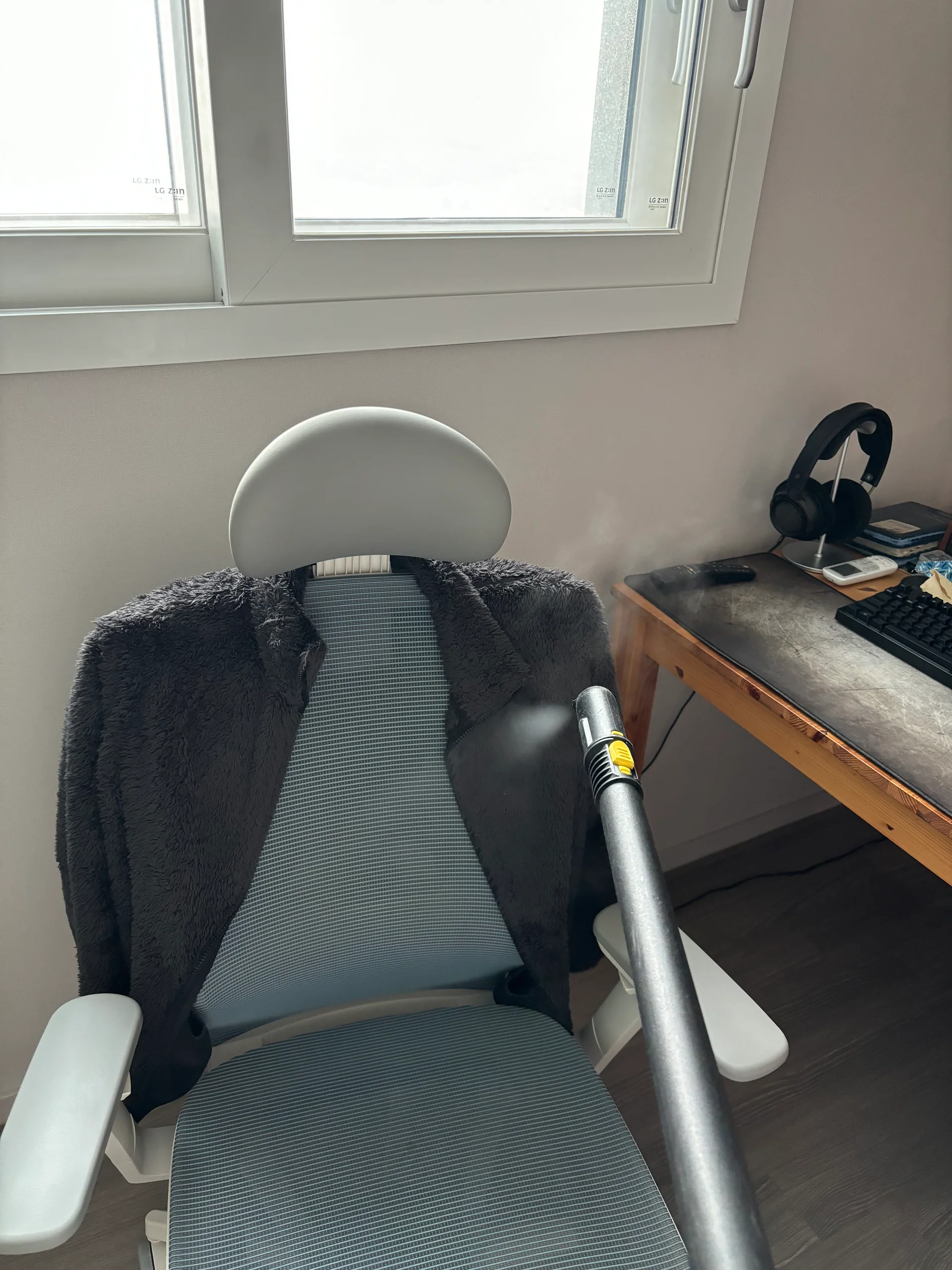 미세해충 고온스팀 작업