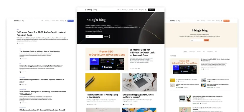Inblog blogging platform