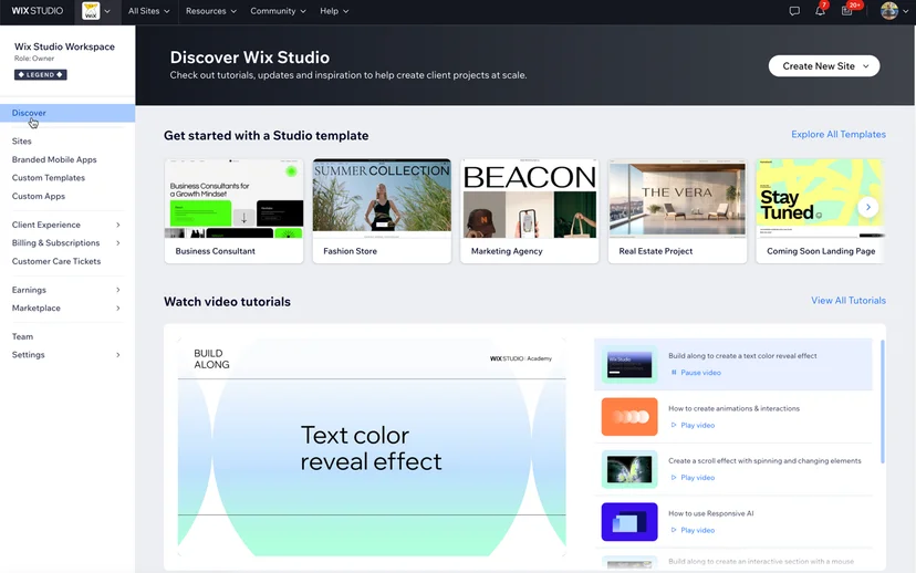 Wix website builder