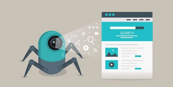 image of robot crawling websites