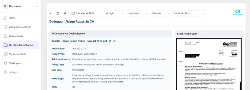 Commenda clients can utilize AbstractOps AI Copilot, embedded directly within CommendaOS.