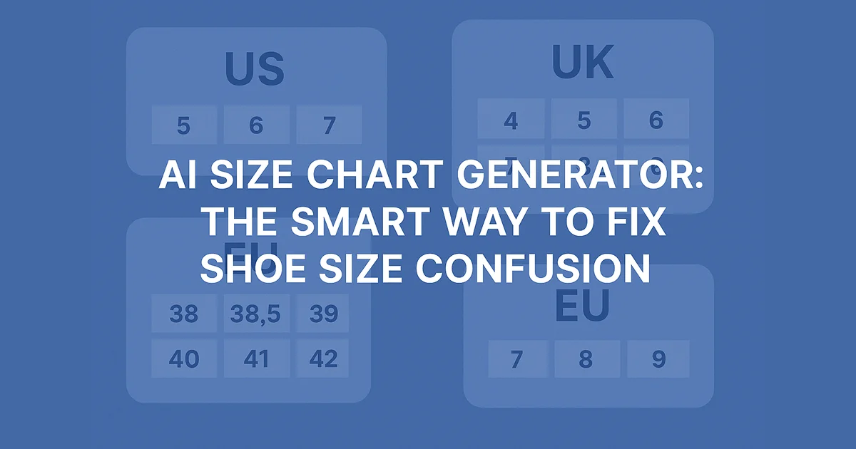 Visual comparison of inconsistent global shoe size charts across US, EU, and UK standards