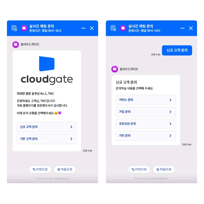 클라우드게이트, 챗봇, 챗봇시나리오